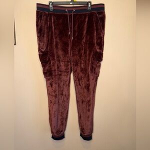 INC International Concepts Men’s Plush Soft Maroon Joggers LOVE